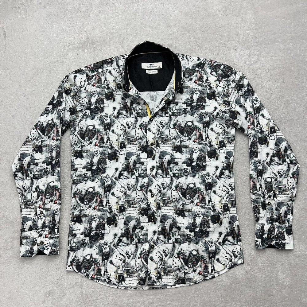Claudio Lugli X Tyson Fury Shirt Mens Medium 39-40 White Inked In Boxing History